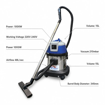 CCS Wet & Dry Vacuum Cleaner 15L