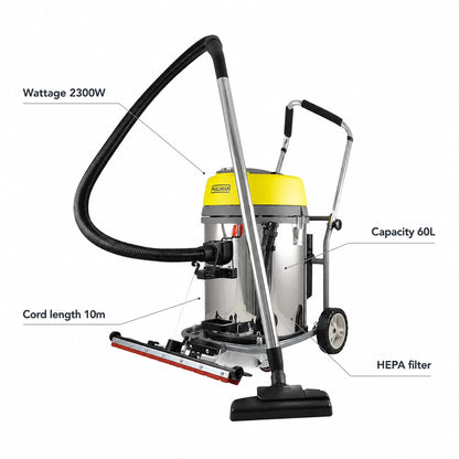 Pullman Wet & Dry Vacuum Cleaner 60L Outrigger